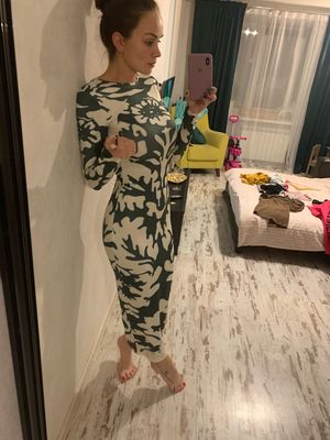 Baskı Kadınlar Şık Elbiseler Seksi Leakback Açık Sırt Elbisesi Slim Fit