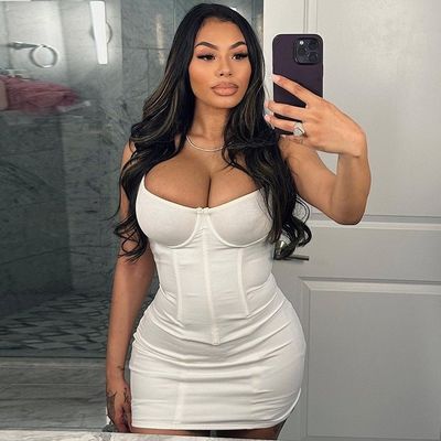 Katı Renkli İnce Dikişli Elbise Şık Sırtsız İnce Seksi Açık Sırt Elbise