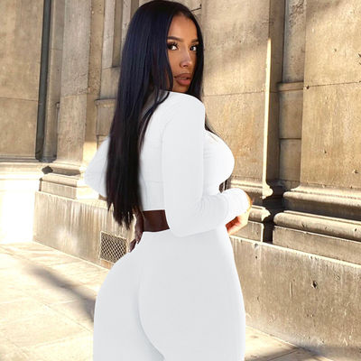 Slim En Seksi Egzersiz Giysileri Moda Katı Renk Sessiz Bitki Seksi Fitness Giysileri