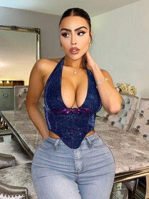 Kadınların yeni seksi Spice top moda tarzı ince kısa halter yelek
