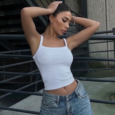 İlkbahar ve yaz yeni moda seksi ince fit halter yelek özelleştirilebilir dijital baskı çeşitli desenler