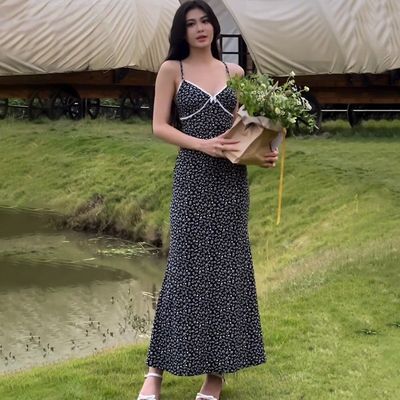 Yeni moda özel baskı modeli seksi halter elbise çeşitli desenler özelleştirilebilir