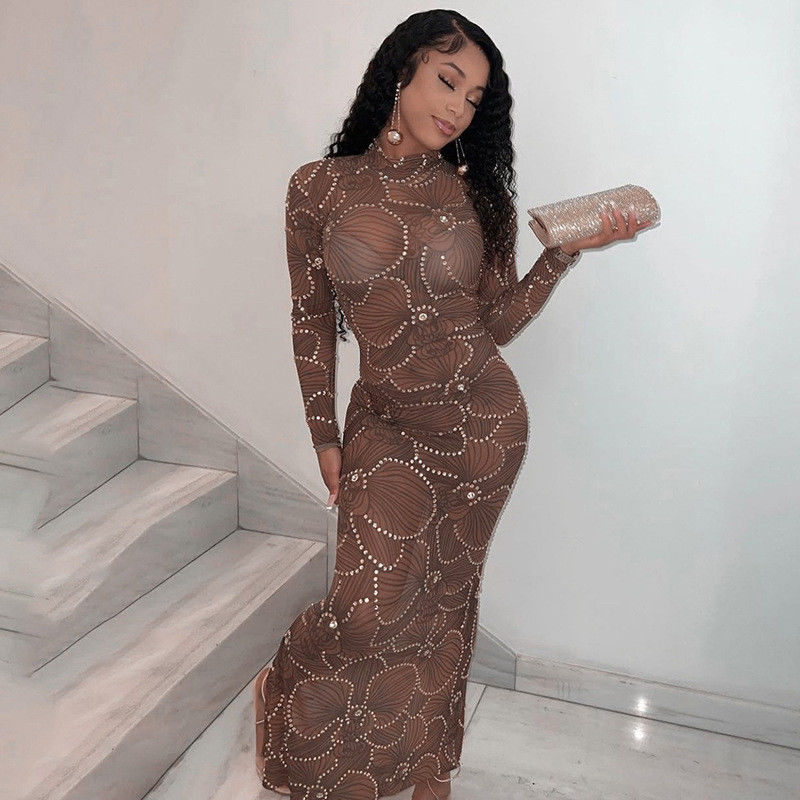 Yüksek Bel Zayıf Vücut Resmi Elbise Moda Gaze Gece Elbisesi Zayıf Fit